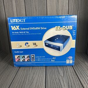 LiteOn SHW-160P6SU06C 16X EXTERNAL DVD + -RW DRIVE EZ-DUB - NEW SEALED
